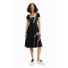Robe évasée maille arty
