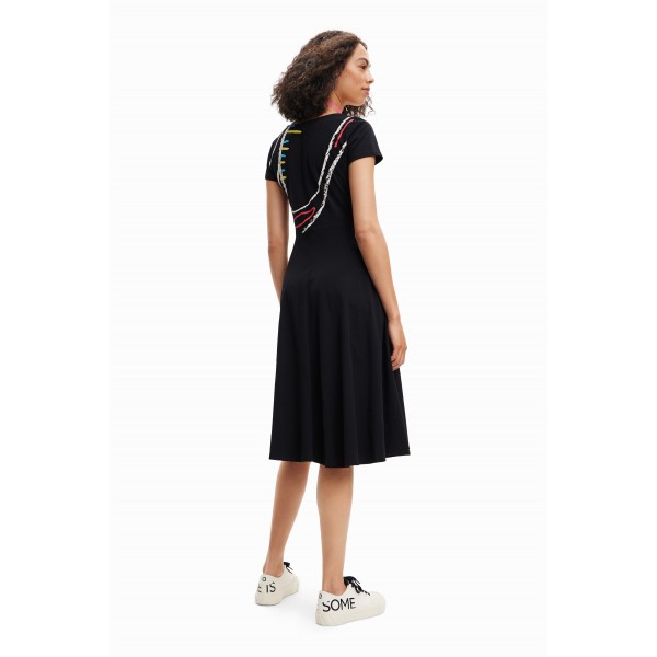 Robe évasée maille arty