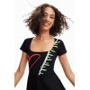 Robe évasée maille arty