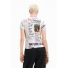 T-shirt journal tissu côtelé