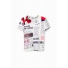 T-shirt journal tissu côtelé