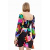 Robe courte évasée fleurs