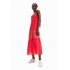 Robe longue bretelles patchwork