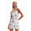 Robe courte bretelles journal