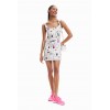 Robe courte bretelles journal