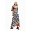 Robe longue découpes motif paisley