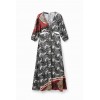 Robe longue découpes motif paisley