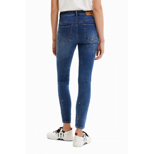 Jean slim push-up Mickey Mouse