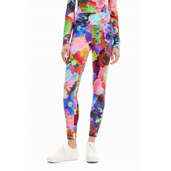 Legging stretch fleurs