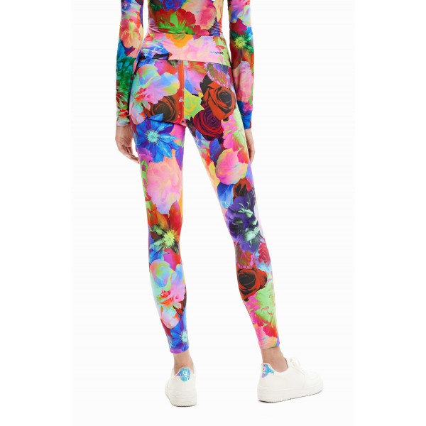 Legging stretch fleurs