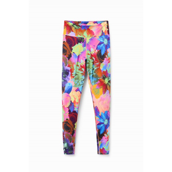 Legging stretch fleurs