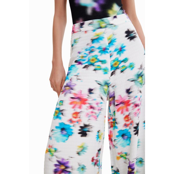 Pantalon maxi fleurs floues