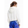 Sweat-shirt court capuche arty