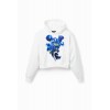Sweat-shirt court capuche arty