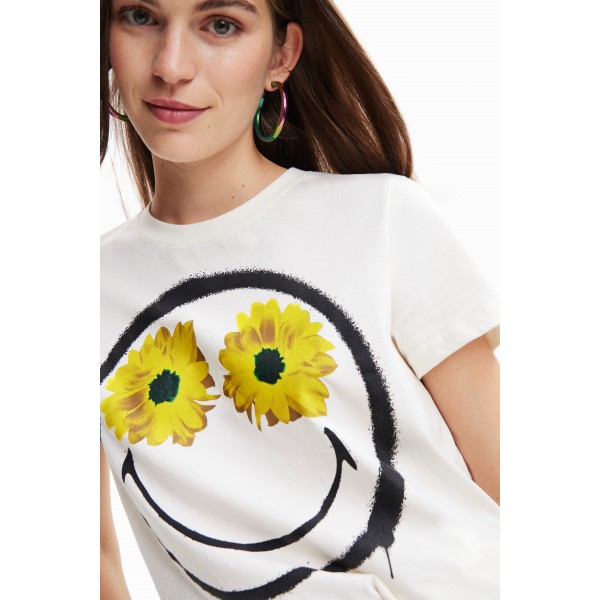 T-shirt Smiley® fleurs