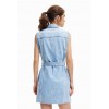 Robe courte en jean marguerites