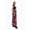 Robe longue combinée fleurs M. Christian Lacroix