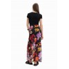 Robe longue combinée fleurs M. Christian Lacroix