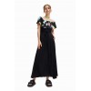 Robe longue volant floue