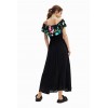 Robe longue volant floue