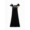 Robe longue volant floue