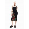 Robe ajustée bretelles arty