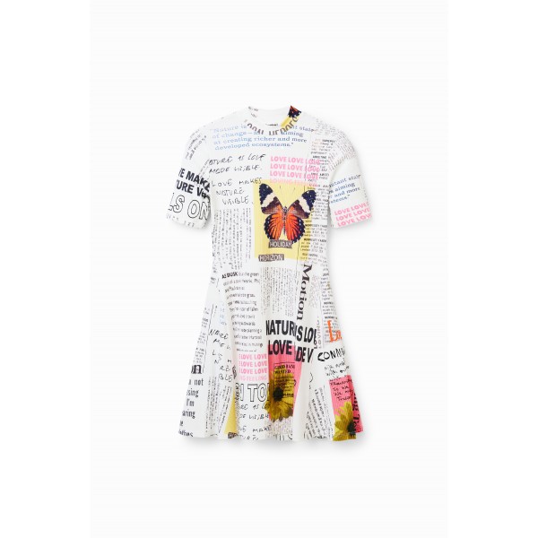 Robe patineuse courte journal
