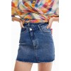 Mini-jupe jean ceinture croisée