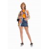 Mini-jupe jean ceinture croisée