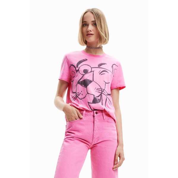 T-shirt contraste Pink Panther
