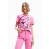 T-shirt contraste Pink Panther