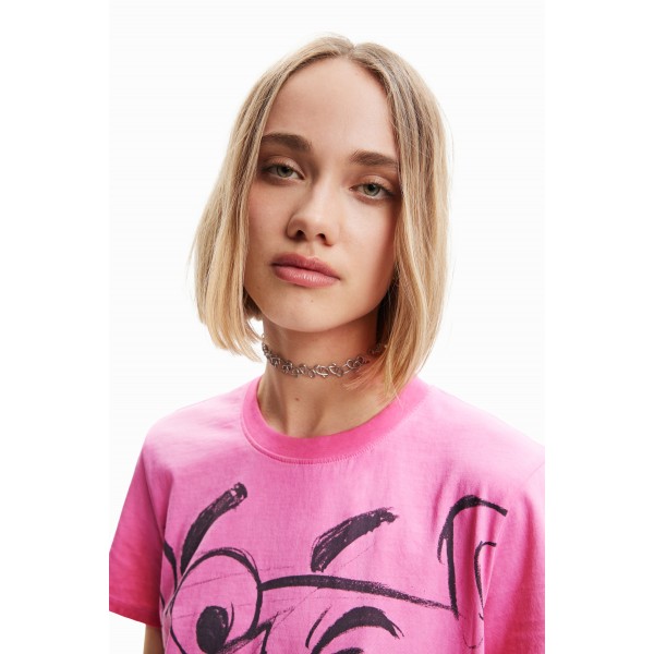 T-shirt contraste Pink Panther