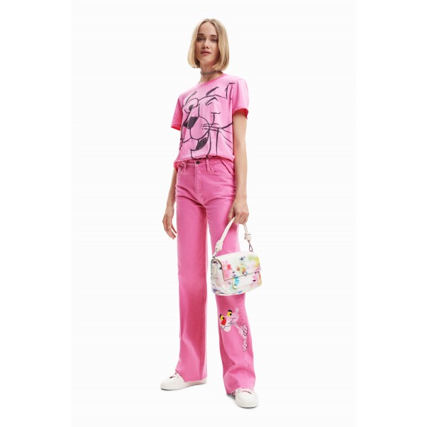 T-shirt contraste Pink Panther