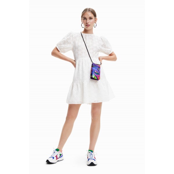 Robe courte broderie suisse