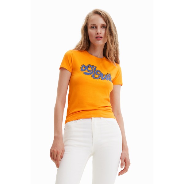 T-shirt manches courtes strass
