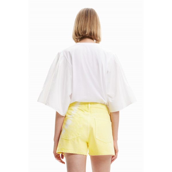 T-shirt manches volume popeline