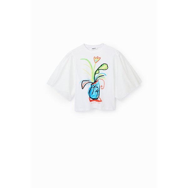 T-shirt manches volume popeline