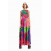 Robe longue découpes fleurs