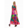 Robe longue découpes fleurs