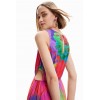 Robe longue découpes fleurs