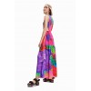 Robe longue découpes fleurs
