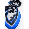 Foulard rectangulaire fleurs arty