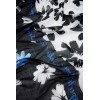 Foulard rectangulaire fleurs arty