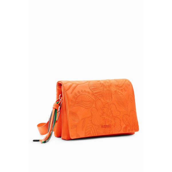 Sac à bandoulière moyen fleurs brodées