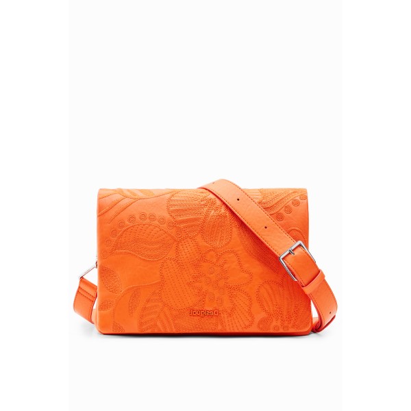 Sac à bandoulière moyen fleurs brodées