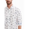 Chemise voile broderies