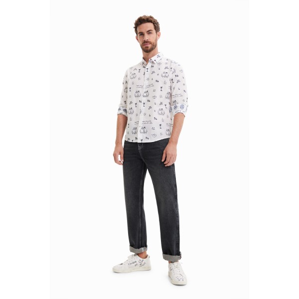 Chemise voile broderies