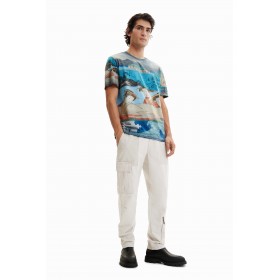 T-shirt manches courtes imprimé japonais