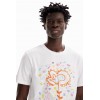 T-shirt décontracté fleur arty