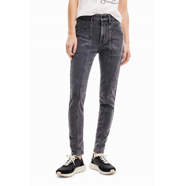 Jean skinny push-up métallisé
